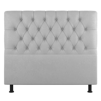 Cabeceira Cama Box Casal Queen Size Nice 160cm Suede Cinza Claro - Abmaza