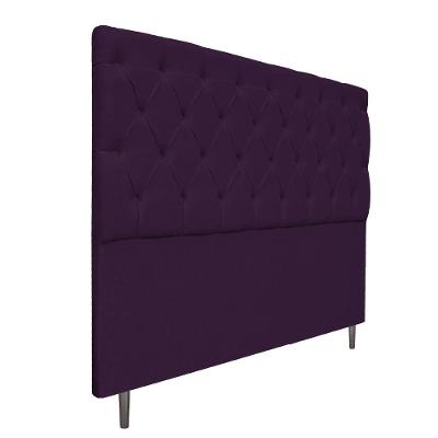 Cabeceira Estofada Liverpool 140cm Casal Roxo