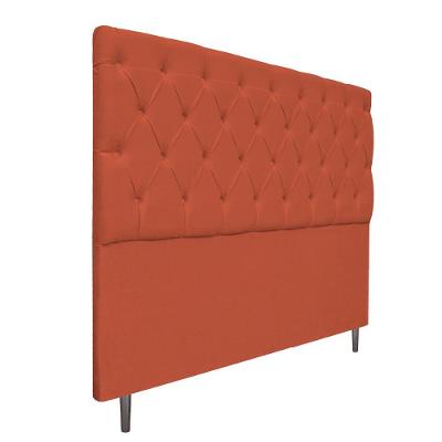 Cabeceira Estofada Liverpool 140cm Casal Terracota