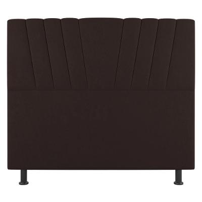 Cabeceira Cama Box Casal Queen Size Dublin 160cm Linho Marrom - Abmaza