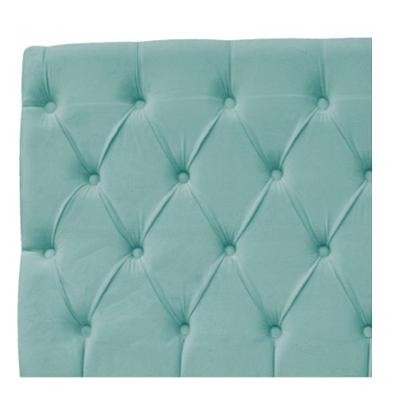 Cabeceira Estofada Liverpool 90cm Solteiro Azul Tiffany
