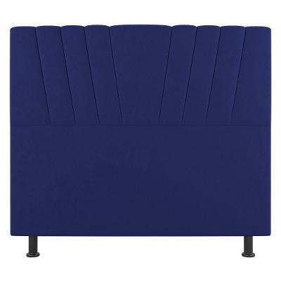Cabeceira Cama Box Casal Queen Size Dublin 160cm Suede Azul - Abmaza