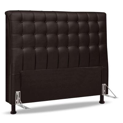 Cabeceira Cama Box Casal Queen Size Ciara 160cm Botonê Com Frame Suede Marrom - Abmaza