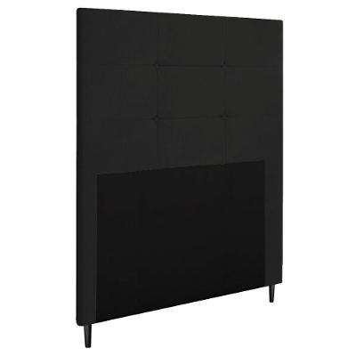 Cabeceira Luna Para Cama Box Solteiro 90 Cm Suede Preto