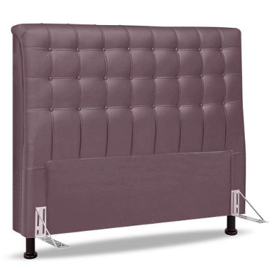 Cabeceira Cama Box Casal Queen Size Ciara 160cm Botonê Com Frame Veludo Rosê - Abmaza