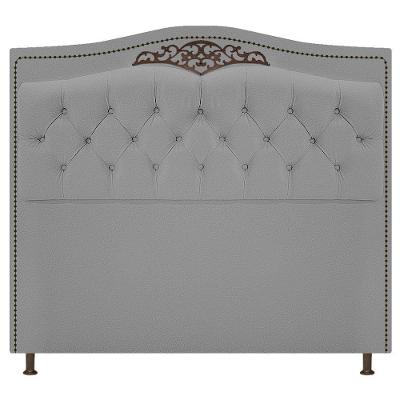 Cabeceira Estofada Yasmim 195 Cm King Size Corano Cinza
