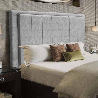 Cabeceira Opala Cama Box Casal 140Cm Linho Cinza