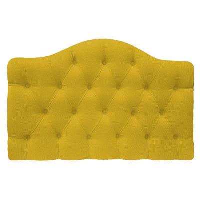Cabeceira Suspensa Imperatriz 195 Cm King Size Suede Amarelo