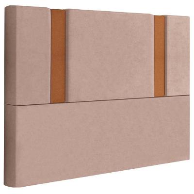 Cabeceira Casal 138 Cm Veron Veludo Rose Soon Rose