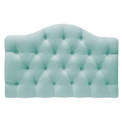 Cabeceira Suspensa Imperatriz 140Cm Casal Suede Azul Tiffany
