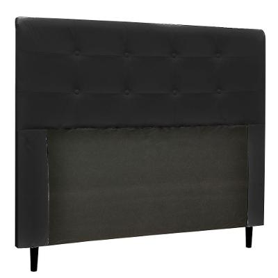 Cabeceira Luna Para Cama Box Casal 140 Cm Corino Preto