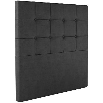 Cabeceira Solteiro 88 Cm Berlin Veludo Preto Soon Preto