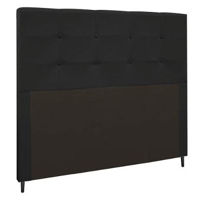 Cabeceira Luna Para Cama Box Casal 140 Cm Suede Cor Preto
