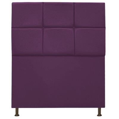 Cabeceira Estofada Damares 90cm Solteiro Botonê Suede Roxo