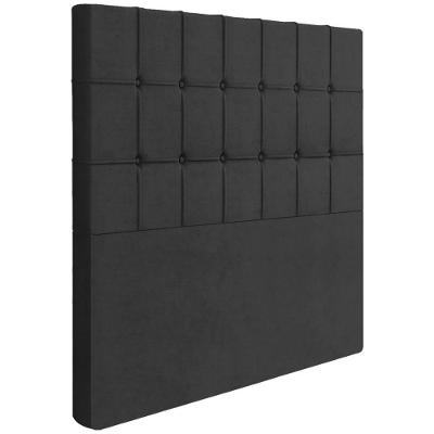 Cabeceira Solteiro 88 Cm Lots Veludo Preto Soon Preto