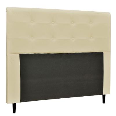 Cabeceira Luna Para Cama Box Queen 160 Cm Corino Bege
