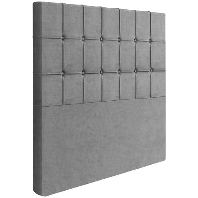 Cabeceira Solteiro 88 Cm Lots Veludo Cinza Soon Cinza