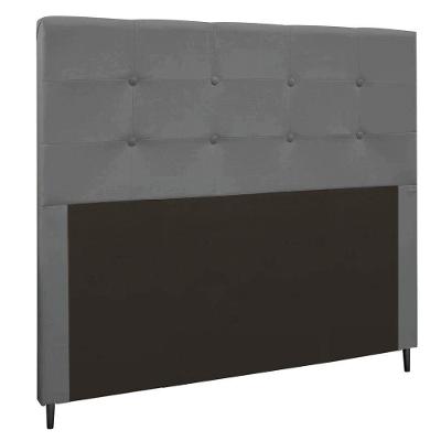 Cabeceira Luna Para Cama Box Casal 140 Cm Suede Cor Cinza