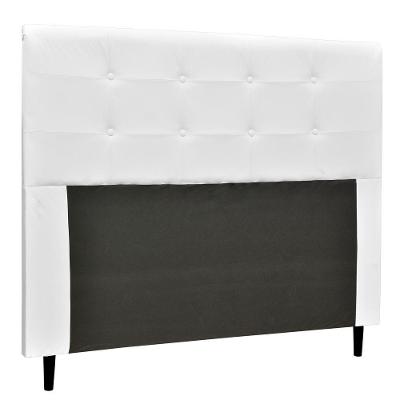 Cabeceira Luna Para Cama Box Casal 140 Cm Corino Branco
