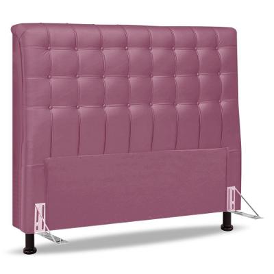 Cabeceira Cama Box Casal Queen Size Ciara 160cm Botonê Com Frame Suede Rosa - Abmaza
