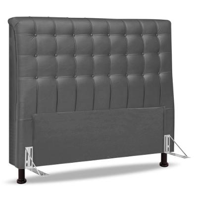 Cabeceira Cama Box Casal Queen Size Ciara 160cm Botonê Com Frame Suede Cinza - Abmaza