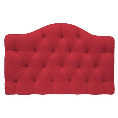 Cabeceira Suspensa Imperatriz 90 Cm Solteiro Suede Vermelho