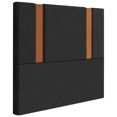 Cabeceira Solteiro 88 Cm Veron Veludo Preto Soon Preto