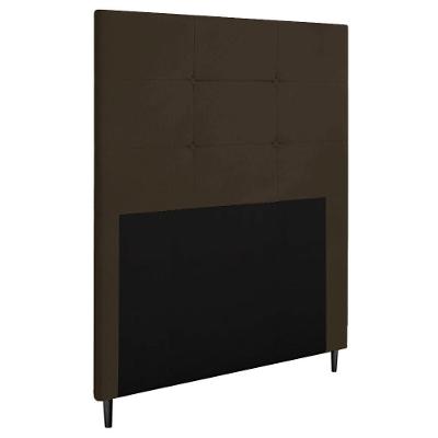 Cabeceira Luna Para Cama Box Solteiro 90 Cm Suede Marrom
