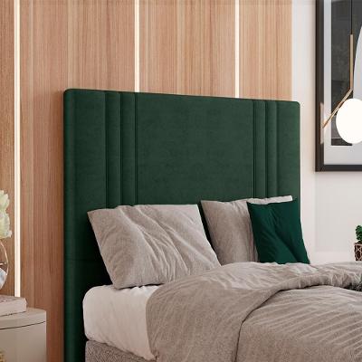 Cabeceira Solteiro 88 Cm London Veludo Verde Soon Verde