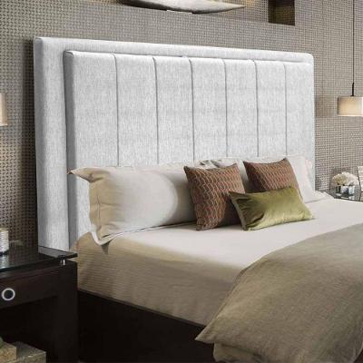 Cabeceira Opala Cama Box Casal 140Cm Linho Cinza Claro