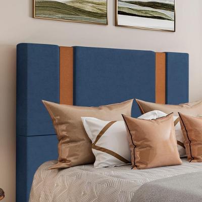 Cabeceira Casal 138 Cm Veron Veludo Azul Soon Azul