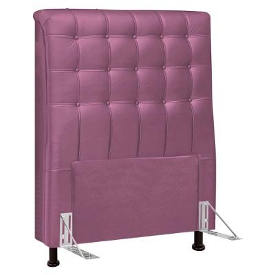 Cabeceira Cama Box Solteiro Ciara 90cm Botonê Com Frame Suede Rosa - Abmaza
