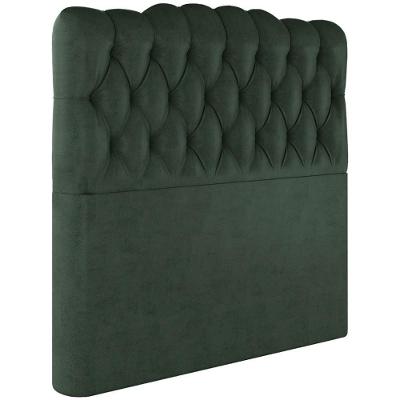 Cabeceira Solteiro 88 Cm Milan Veludo Verde Soon Verde