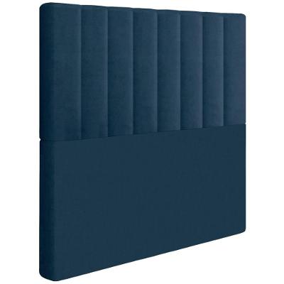 Cabeceira Solteiro 88 Cm Dubai Veludo Azul Soon Azul