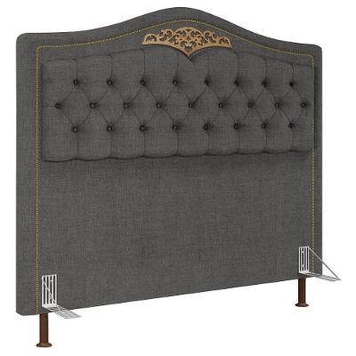 Cabeceira Cama Box Casal 140Cm J02 Linho Grafite