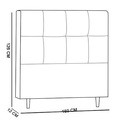Cabeceira Roma Para Cama Box Queen 160 Cm Corino D'Rossi