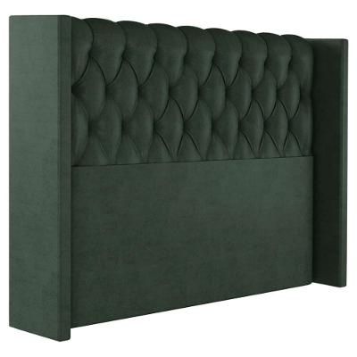 Cabeceira Casal 138 Cm Toquio Veludo Verde Soon Verde