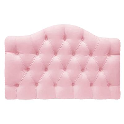 Cabeceira Suspensa Imperatriz 90 Cm Solteiro Suede Rosa Bebê