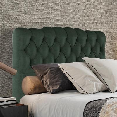 Cabeceira Casal 138 Cm Milan Veludo Verde Soon Verde