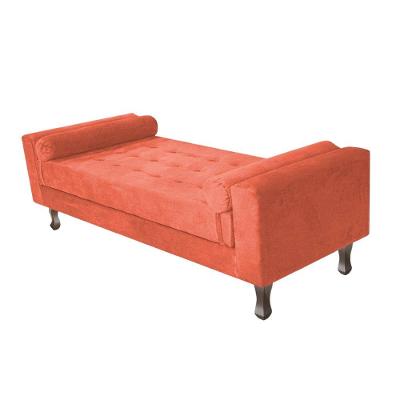 Cabeceira Queen Size com Recamier 160 cm Kit Suede Terracota