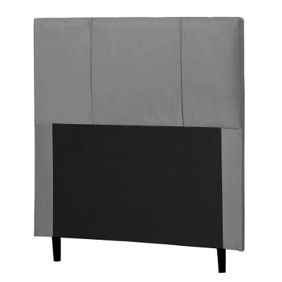 Cabeceira Cama Box Solteiro Donna 90Cm Suede Cinza - Abmaza