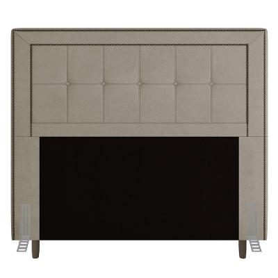Cabeceira Queen Size Luxor 160Cm Com Tachas E Frame Bege