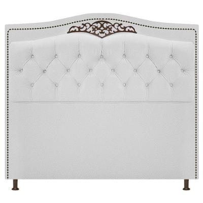 Cabeceira Estofada Yasmim 140cm Casal Branco