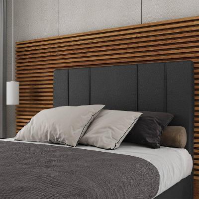 Cabeceira Estofada Casal King Size 195 Cm Venus Corino Skybox Preto