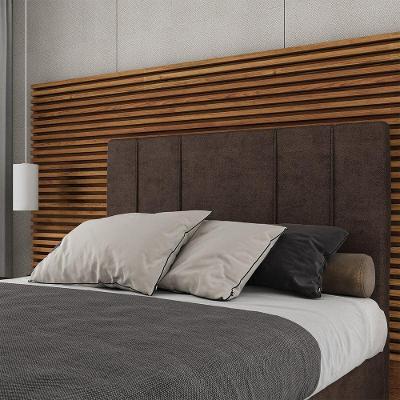 Cabeceira Estofada Casal King Size 195 Cm Venus Veludo Skybox Marrom