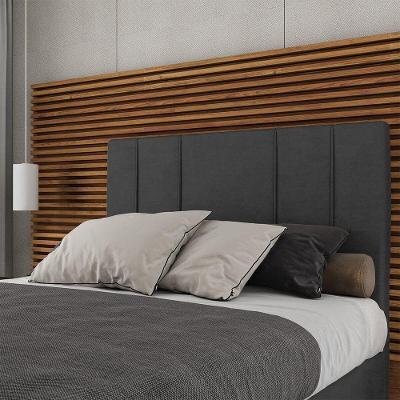 Cabeceira Estofada Casal King Size 195 Cm Venus Veludo Skybox Preto