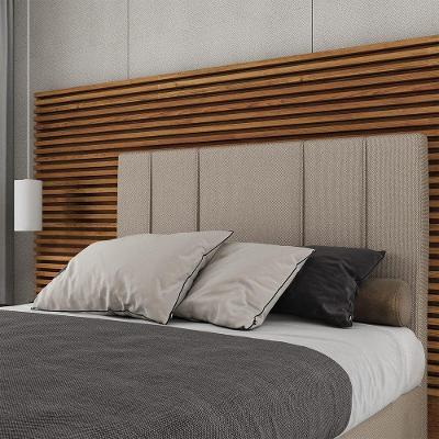 Cabeceira Estofada Casal King Size 195 Cm Venus Linho Skybox Bege