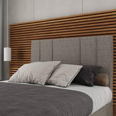 Cabeceira Estofada Casal Queen Size 160 Cm Venus Linho Skybox Marrom