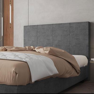Cabeceira Estofada Casal 140 Cm Marte Veludo Skybox Cinza