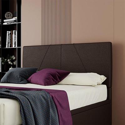 Cabeceira Estofada Casal King Size 195 Cm Júpiter Corino Skybox Marrom